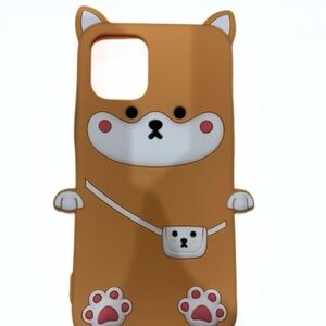 Cute Rubber Cartoon Phone Case, Fox Character, IPhone 12 mini